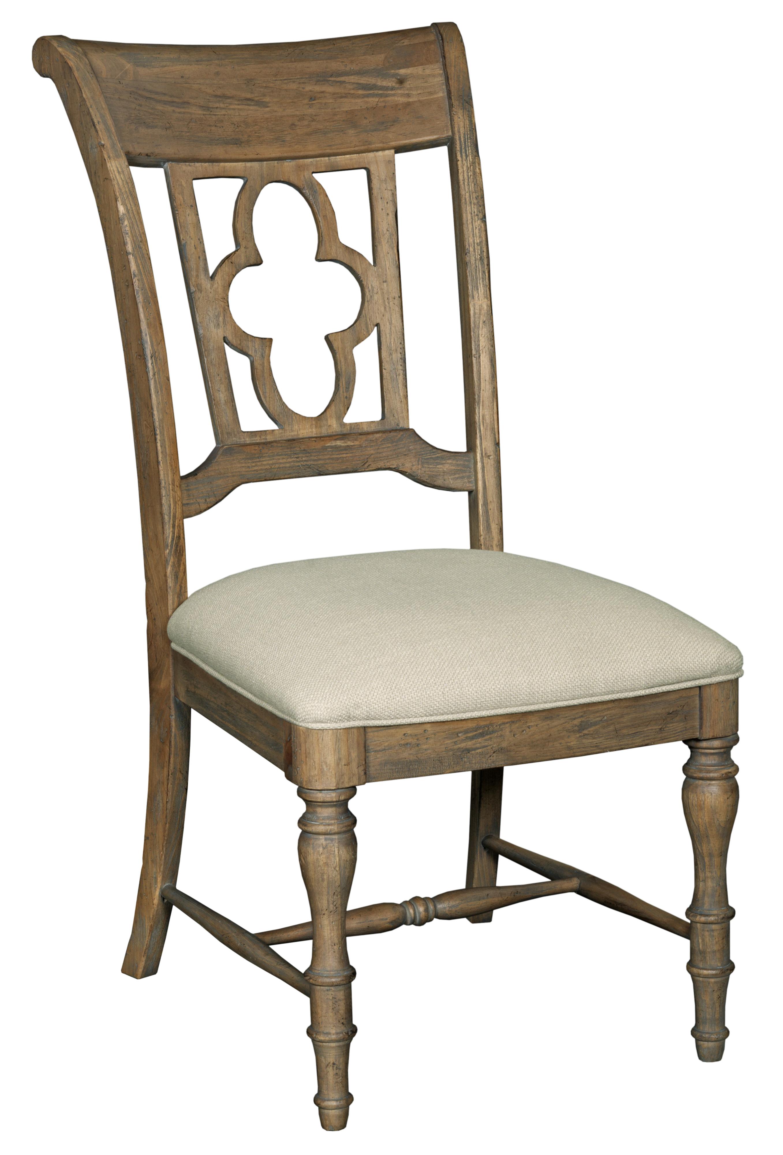 Kincaid Furniture Weatherford 76061 Side Chair with Quatrefoil Back